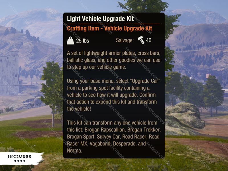 state of decay 2 light vehicle upgrade kits