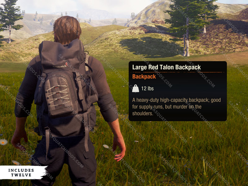 state of decay 2 large red talon backpack