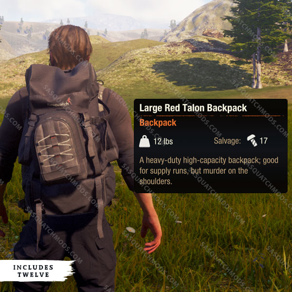 state of decay 2 Large Red Talon Backpacks