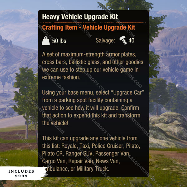 state of decay 2 heavy vehicle upgrade kit