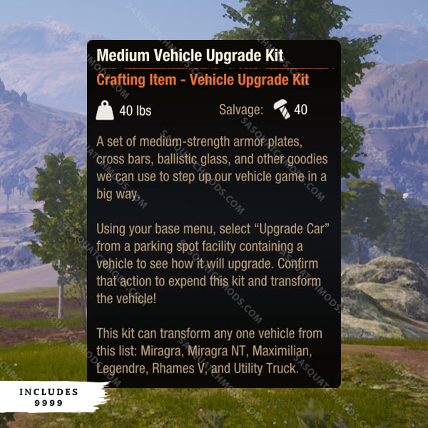 state of decay 2 medium vehicle upgrade kit