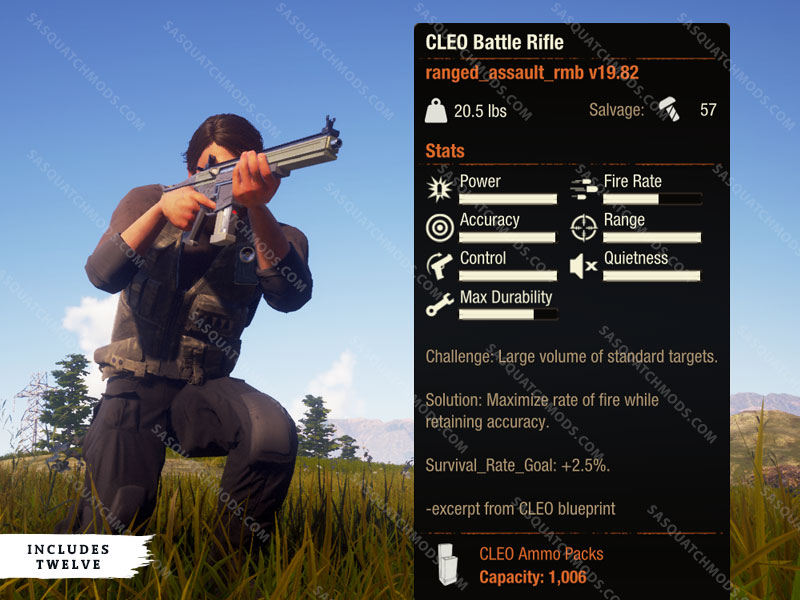 CLEO Battle Rifle (x12) - State of Decay 2 - Sasquatch Mods