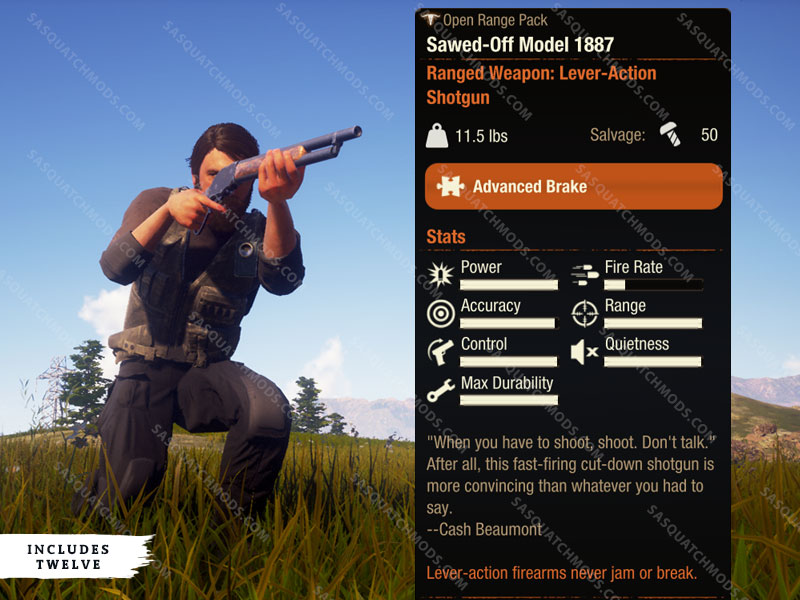 state of decay 2 sawed-off model 1887 shotgun