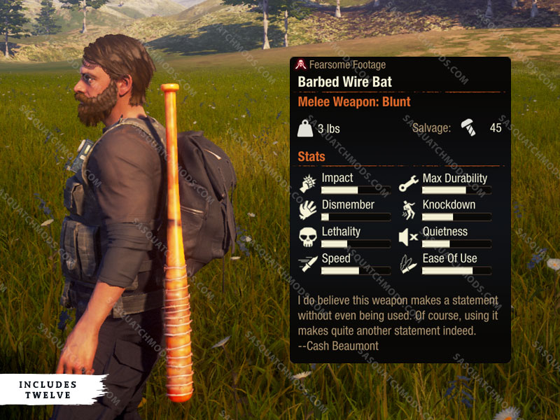 state of decay 2 barbed wire bat