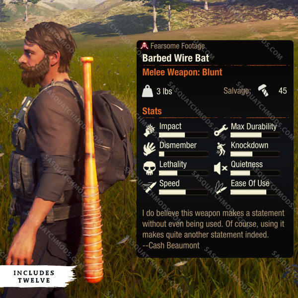 state of decay 2 barbed wire bat