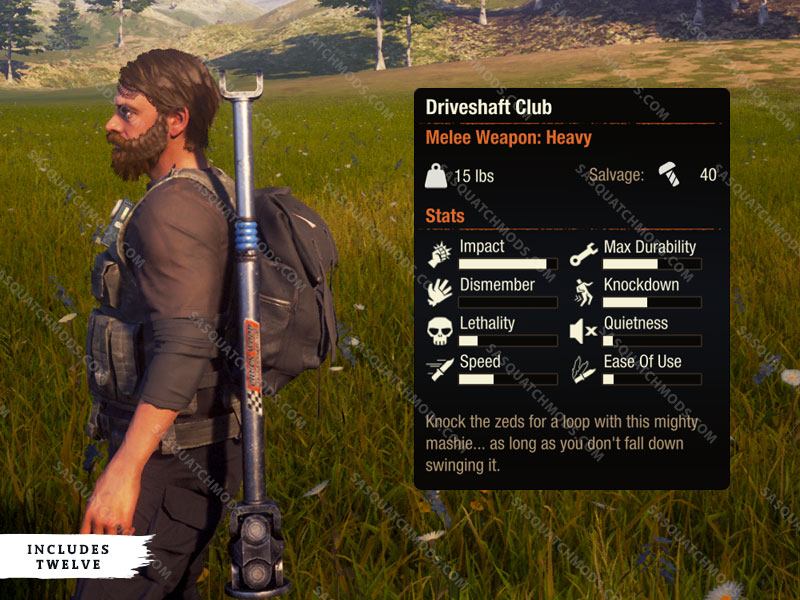 state of decay 2 driveshaft club heavy weapon