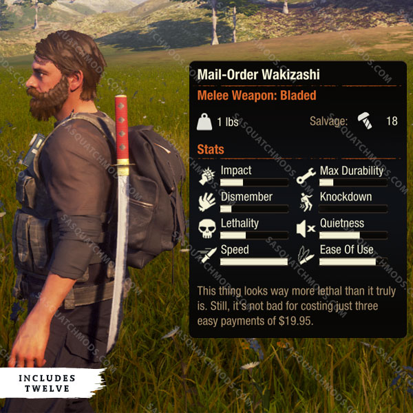 state of decay 2 mail order wakizashi