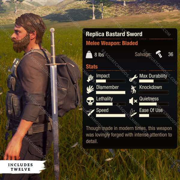 state of decay 2 replica bastard sword