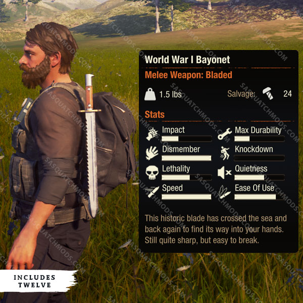 state of decay 2 world war 1 bayonet