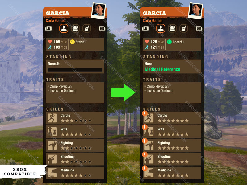 3 Character Model Changes - State of Decay 2 - Sasquatch Mods