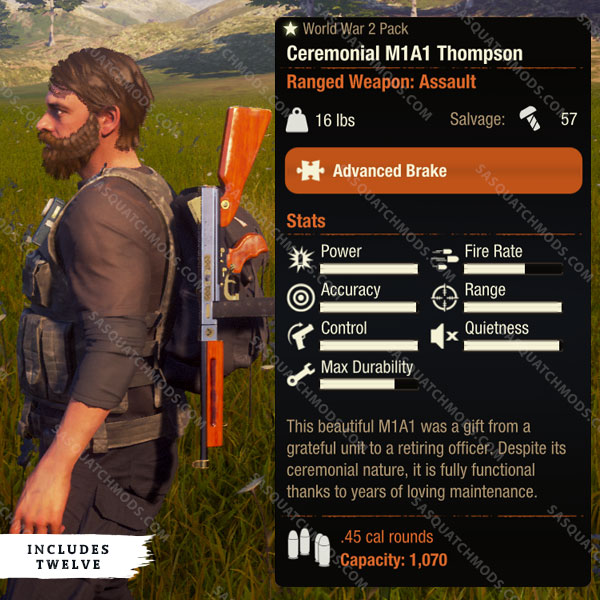 state of decay 2 ceremonial m1a1 thompson