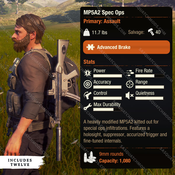state of decay 2 MP5A2 Spec Ops