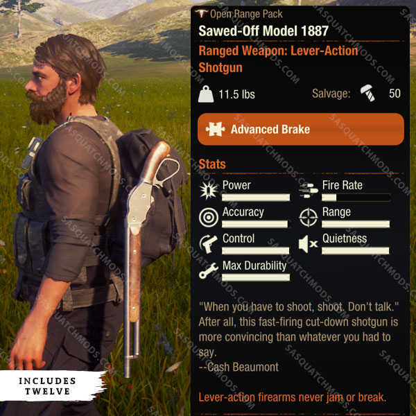 state of decay 2 sawed off model 1887 shotgun